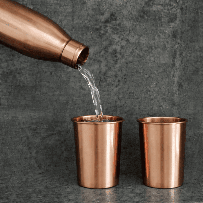 Copper Bottle Set with Tumblers - Image 2