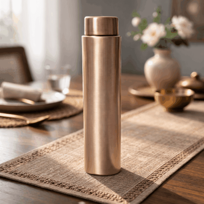 brass8(1) Compact Matte Finish Copper Bottle - Image 1