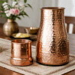 Hammered Copper Carafe with Tumbler - Image 2