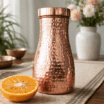 Hammered Copper Carafe with Tumbler