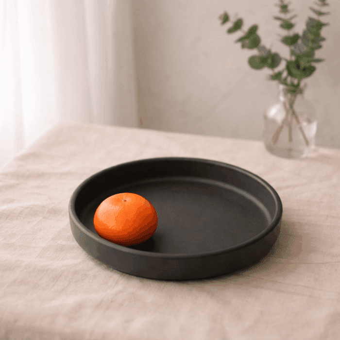 Longpi Black Pottery Breakfast Kit – Breakfast Bowl, Coffee Mug, Plate - Image 4