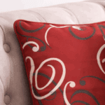 Premium Handloom Cotton Red Cushion Cover Set of 2(16×16 inches) - Image 2