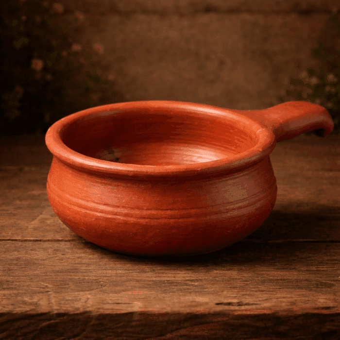 chatti4(1) Handmade Clay Vaal Paathram Serving Pot - Image 1