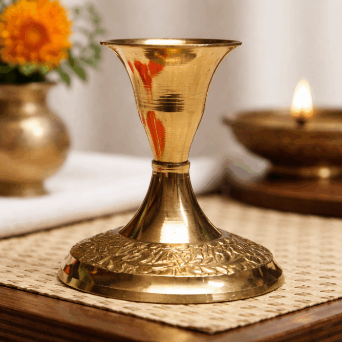 e7e71f8e-a0e3-40aa-849b-d8aa7aa93454 Brass Candle Holders - Image 1