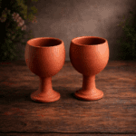 Handmade Unglazed Royal Clay Goblet Set of 2 – 200ml