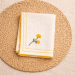 Handloom White Honey Comb Hand Kerchief (Set of 2) - Image 2