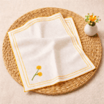 Handloom White Honey Comb Hand Kerchief (Set of 2) - Image 3