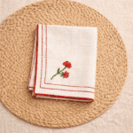 Handloom White Honey Comb Hand Kerchief (Set of 2) - Image 2