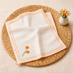 Handloom White Honey Comb Hand Kerchief (Set of 2) - Image 3