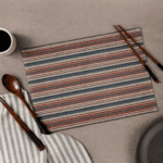 Handwoven Cotton Table Mats With Multicolour Check (Set of 6 Pcs)