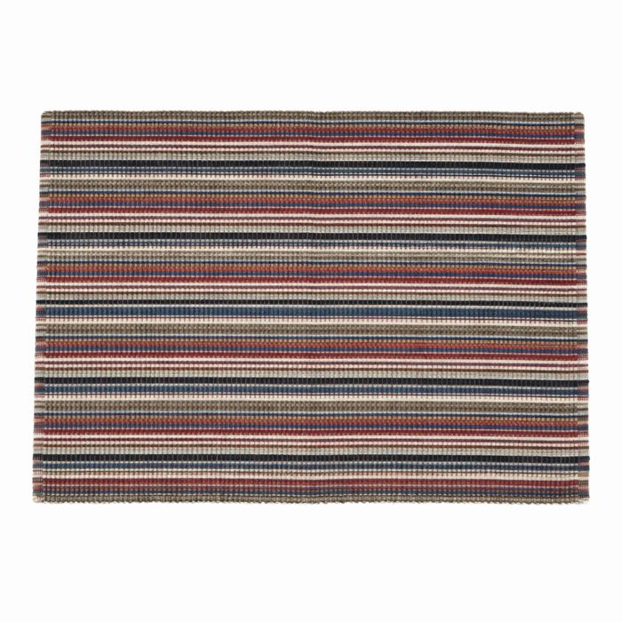 Handwoven Cotton Table Mats With Multicolour Check (Set of 6 Pcs) - Image 2