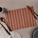 Handwoven Cotton Table Mats With Multicolour Check (Set of 6 Pcs)