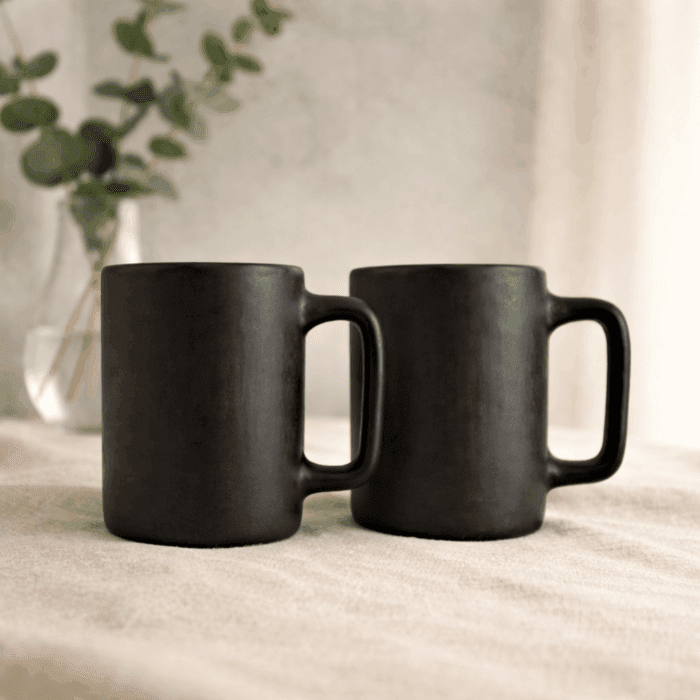 Longpi Black Pottery Coffee Mug - Image 2