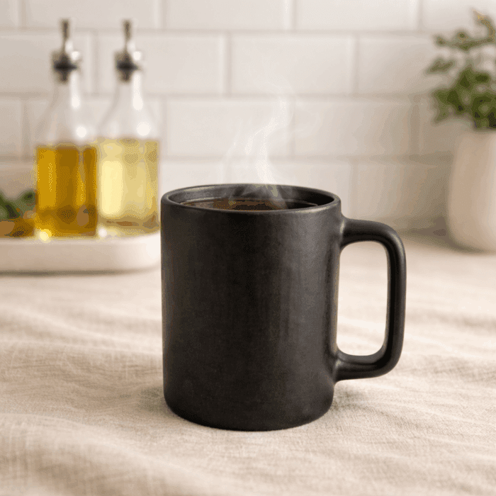 Longpi Black Pottery Coffee Mug - Image 3