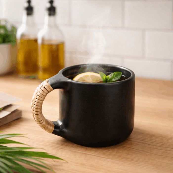 Longpi Black Pottery Tea Set || Tea Pot & Mugs - Image 3