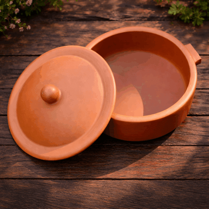 Unglazed Clay Hot Pot for Serving with Lid - Image 2