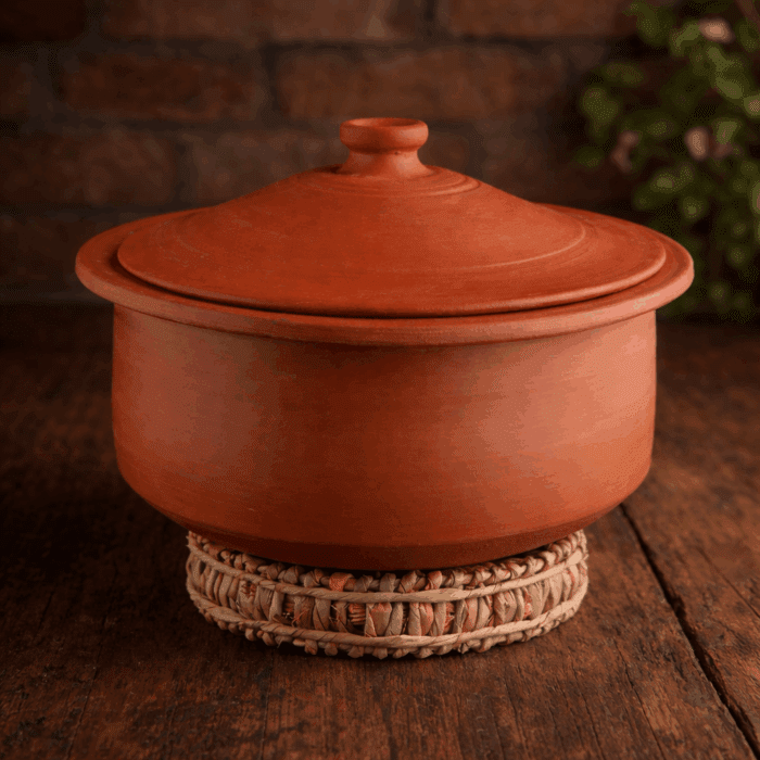 pot3(1) Unglazed Clay Kadai - Image 1