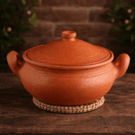 Handmade Clay Kadai with Lid