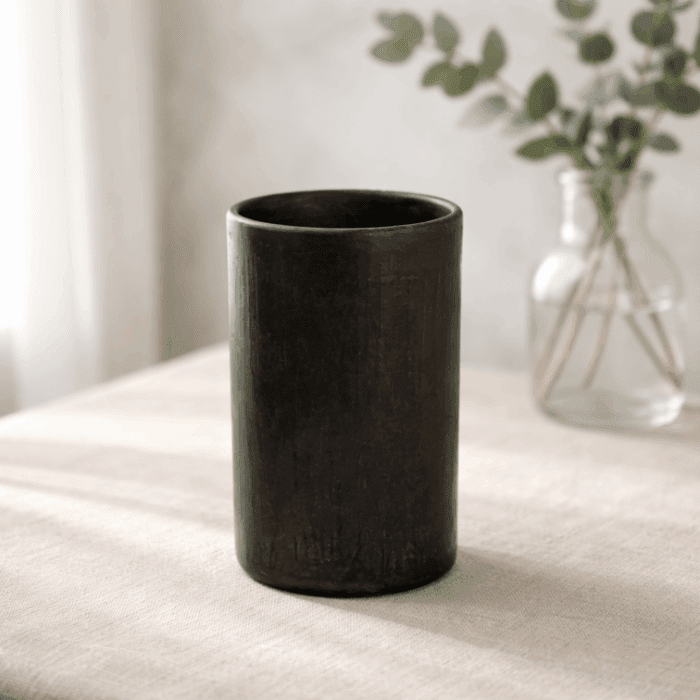 tumbler1(1) Longpi Black Pottery Tumbler Large - Image 1