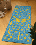 Pure Cotton Handwoven Blue Yoga & Multipurpose Mat