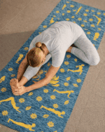Pure Cotton Handwoven Blue Yoga & Multipurpose Mat - Image 2