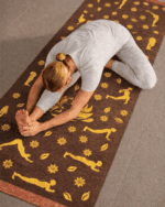 Pure Cotton Handwoven Brown Yoga & Multipurpose Mat - Image 3
