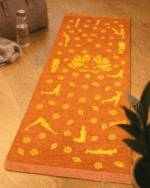 Pure Cotton Handwoven Orange Yoga & Multipurpose Mat