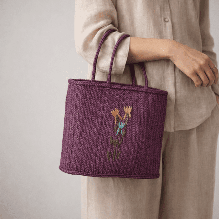 Banana Fiber Handcrafted Bag - Image 3
