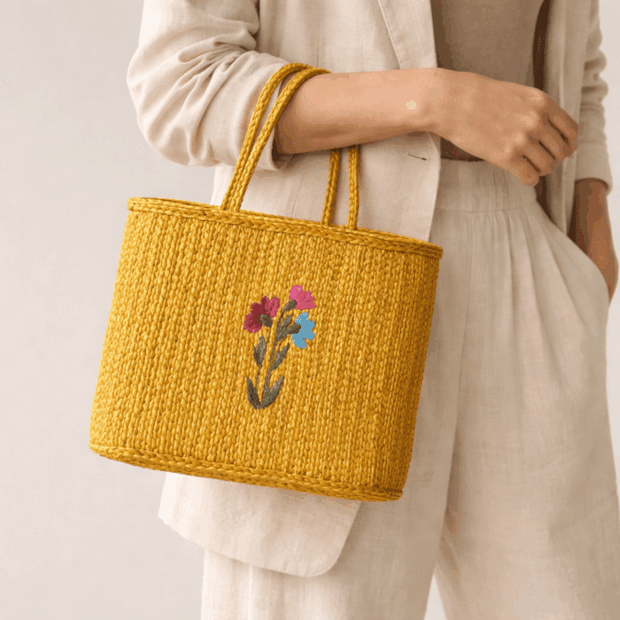 Banana Fiber Handcrafted Bag - Image 3