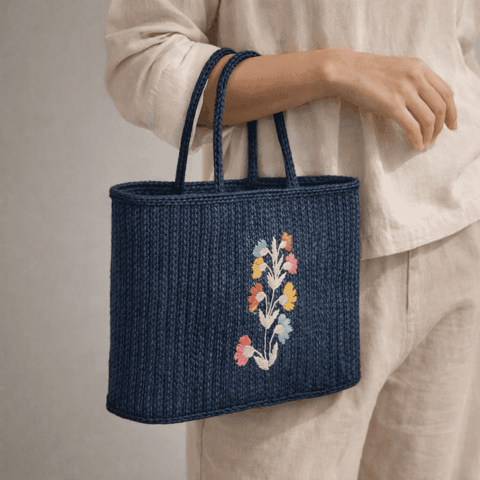 Banana Fiber Handcrafted Bag - Image 3