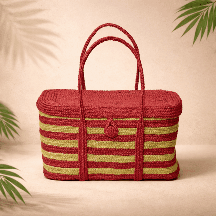35(149) Banana Fiber Handcrafted Bag - Image 1