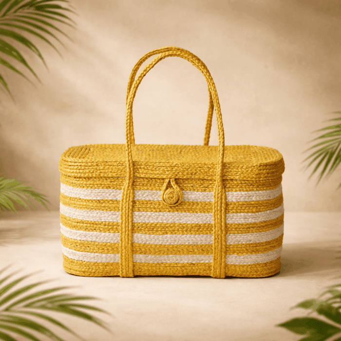 36(152) Banana Fiber Handcrafted Bag - Image 1