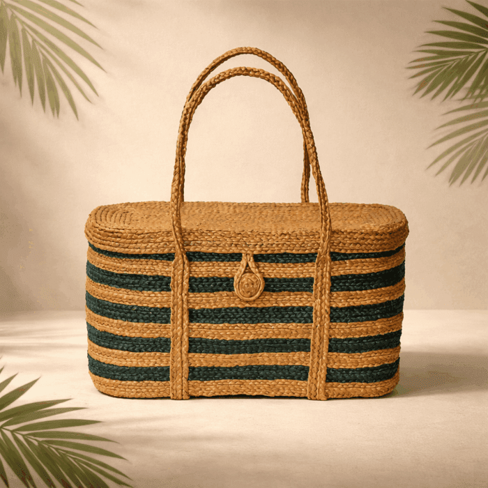37(158) Banana Fiber Handcrafted Bag - Image 1