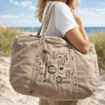 Travel Beige Tote Bag - Image 2