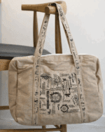 Travel Beige Tote Bag - Image 4