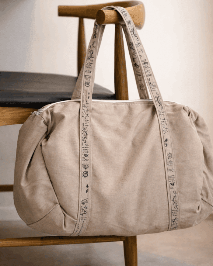 Travel Beige Tote Bag - Image 5