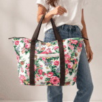 Floral Travel Tote Bag – Multi-Purpose Carryall - Image 3