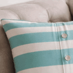 Premium Handloom Cotton blue & white Cushion Cover Set of 2(16×16 inches) - Image 2