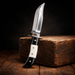 Leaf Spring Special Folding Knife (Brass & Deer Horn Handle)