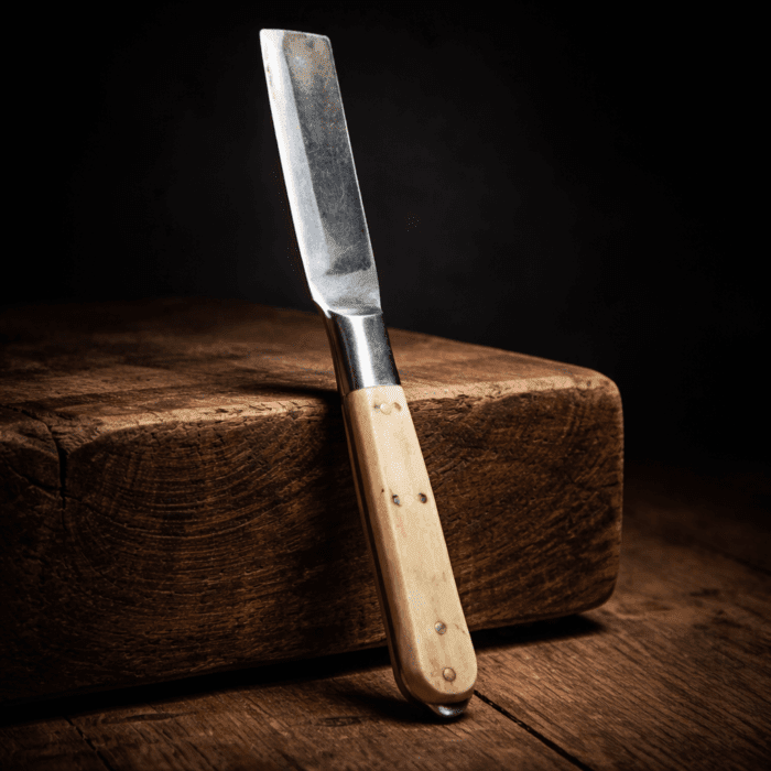 knife35(2) Leaf Spring Special Folding Knife (Brass & Deer Horn Handle) - Image 1