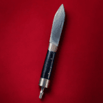 Special File Folding Knife (Brass & Ox Horn Handle) 6” - Image 2