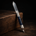 Special File Folding Knife (Brass & Ox Horn Handle) 6”