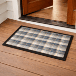 Handloom Cotton Check Door Mat - 20 x 30 Inches