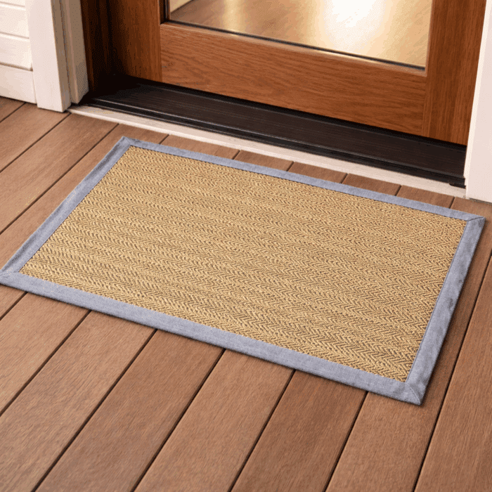 mat6(1) Handloom Cotton Door Mat (20 x 30 inches) - Image 1