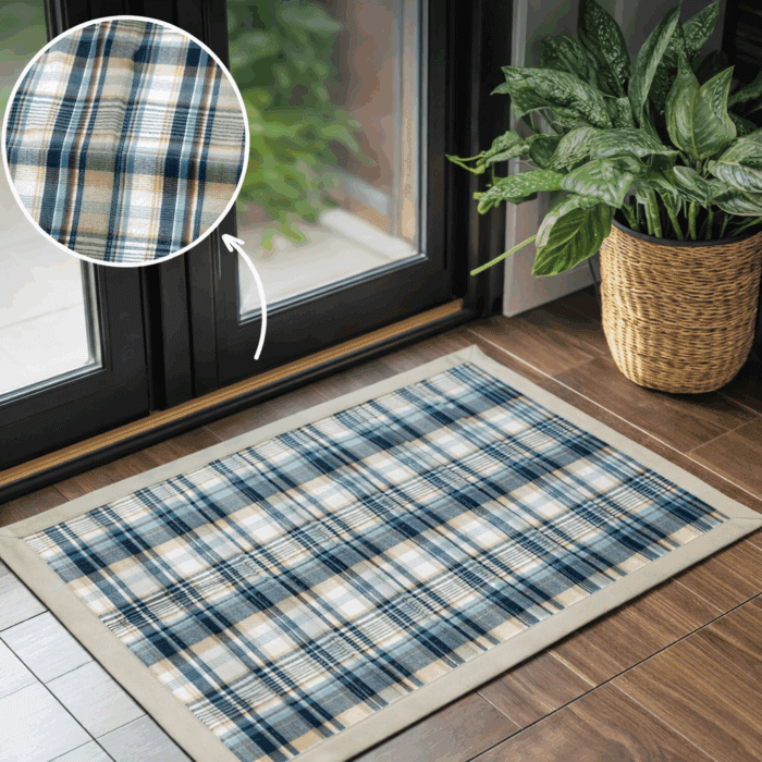 Handloom Cotton Door Mat (20 x 30 inches) - Image 2