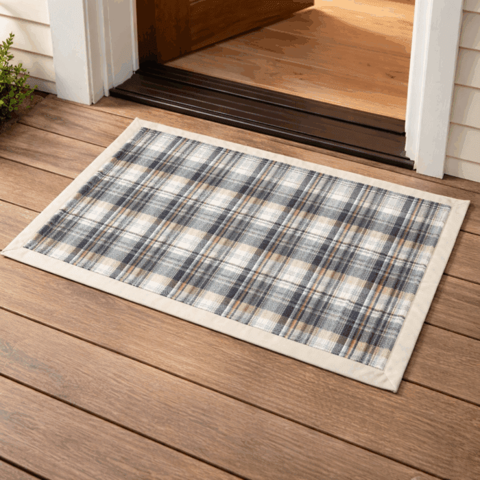 mat9(2) Handloom Cotton Door Mat (20 x 30 inches) - Image 1