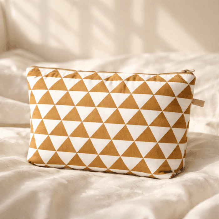 pouch3(3) Multipurpose Daimond Designed Yellow Utility Pouch - Image 1