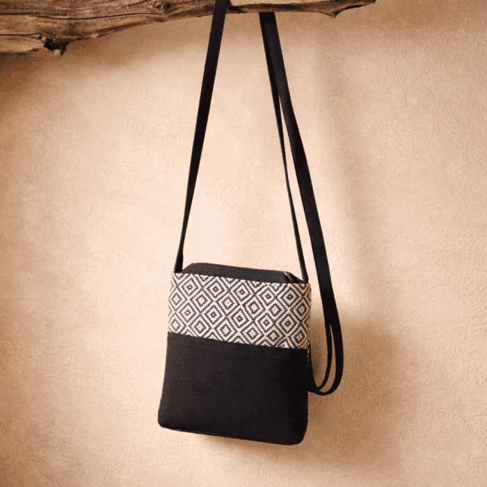 sling bag1(1) Black String Bag – Minimal Everyday Carry - Image 1