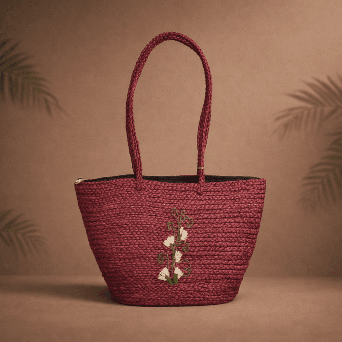 57(249) Banana Fiber Handcrafted Bag - Image 1