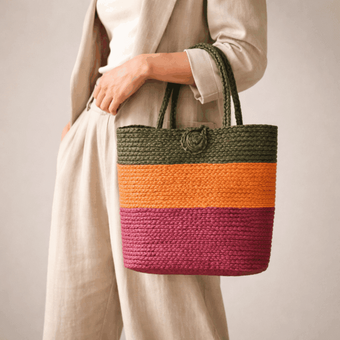 Banana Fiber Handcrafted Bag - Image 3